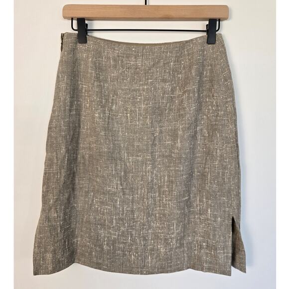Valentino Beige Silk & Wool Blend Mini Skirt US 6 / Luxury Italian Designer - Picture 1 of 5